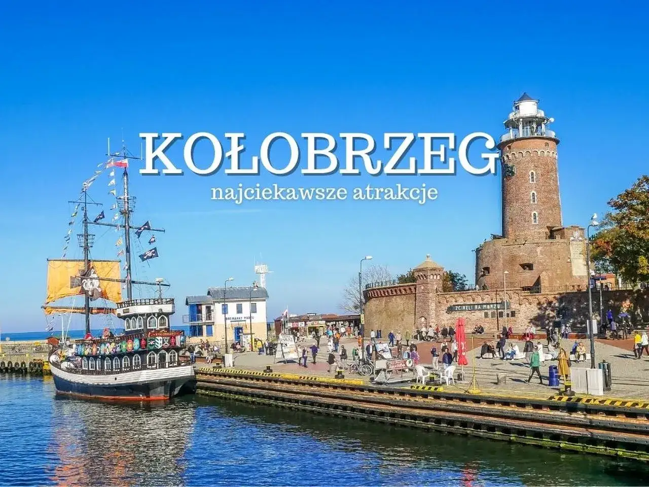 Kołobrzeg molo i latarnia morska