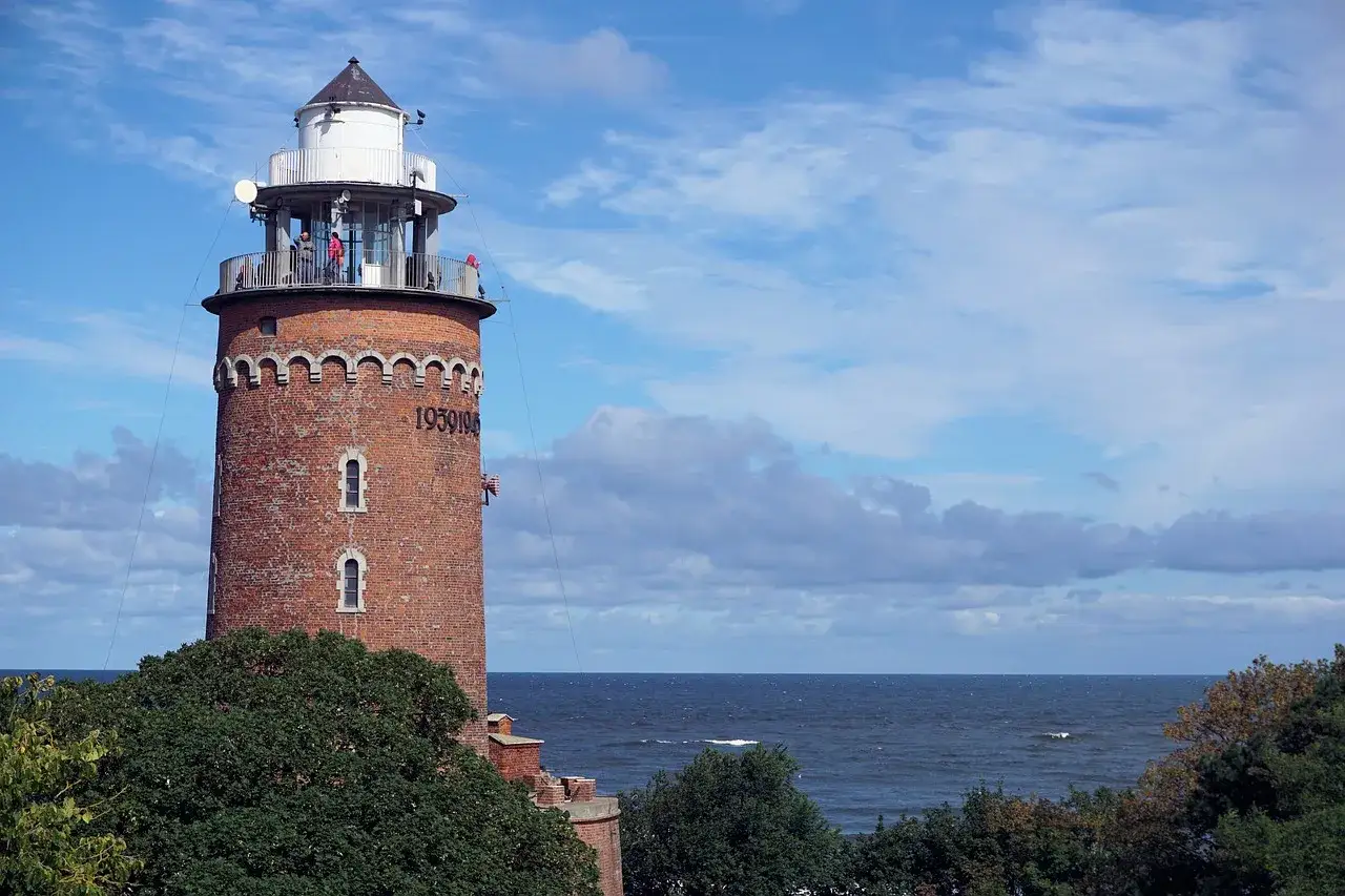 Kołobrzeg panorama latarnia morska molo