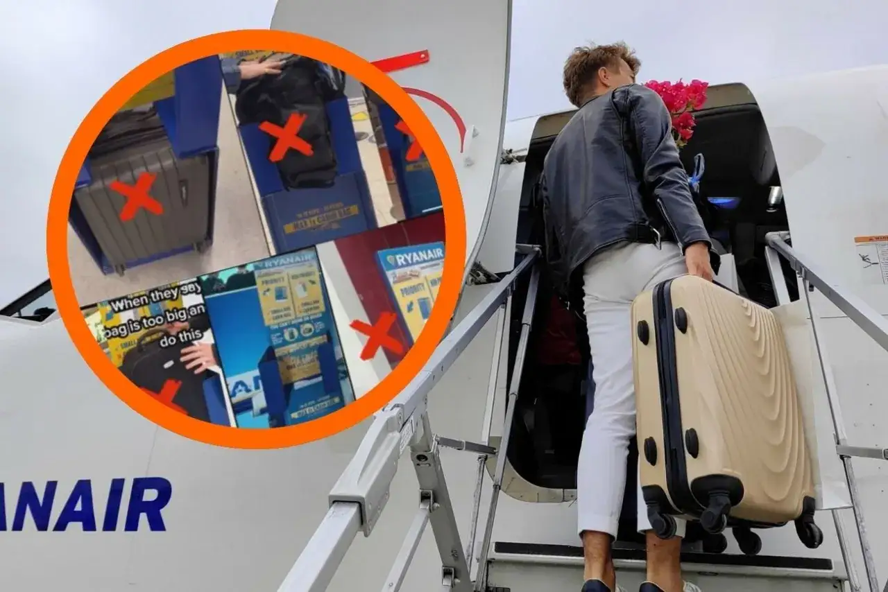 Pasażerowie Ryanair, kontrola bagażu podręcznego