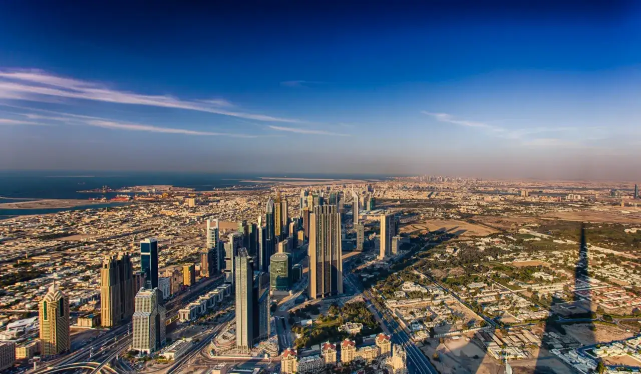 Panorama Dubaju z Burdż Chalifa